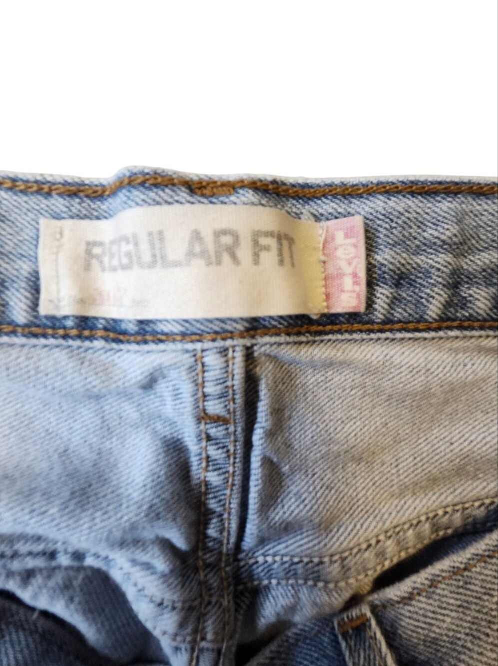 Levi's 505 Straight Leg Jeans Men's 36 Light Wash Blue Denim Vintage 2007 36x30 - Picture 5 of 10